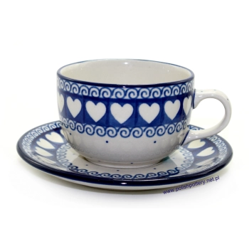 Filiżanka 0,2L + spodek dek. Serca